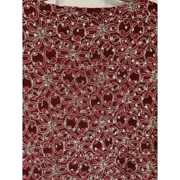 Dressbarn maroon red glitter shimmer blouse plus size 3x NWT XMAS HOLIDAY New - Picture 6 of 6